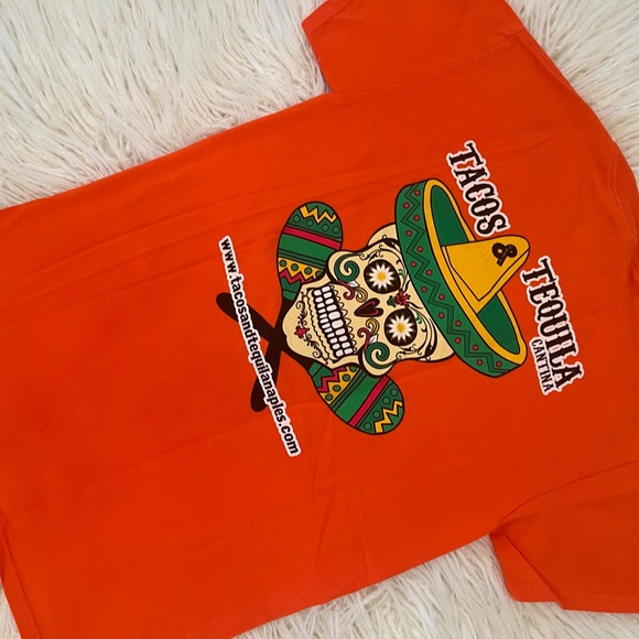 Tacos & Tequila "T-shirt in Tacos & Tequila Orange" - Picture 2 of 6